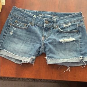 American eagle jean shorts size 0